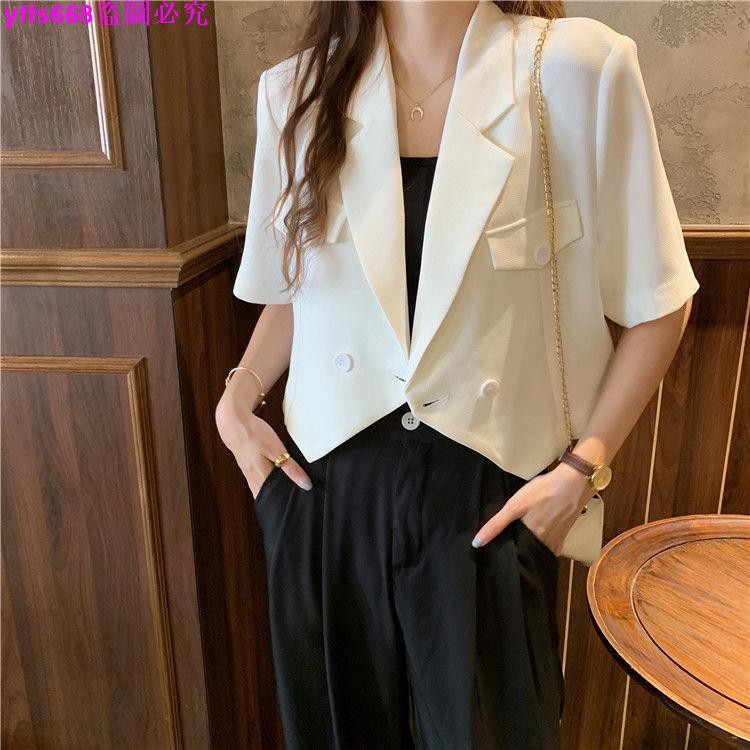 Áo Khoác Blazer Tay Ngắn Màu Trơn Phong Cách Hàn Quốc Cho Nữ | BigBuy360 - bigbuy360.vn