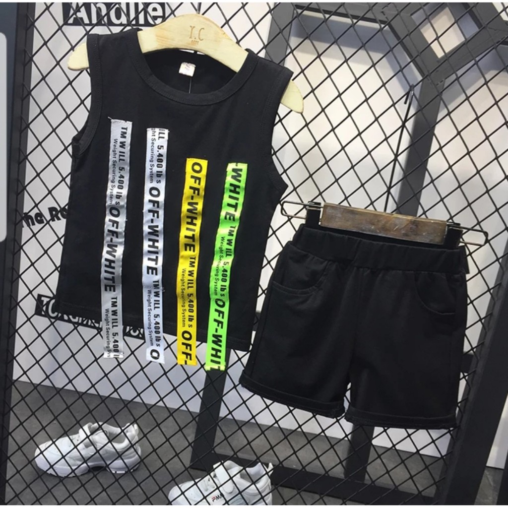 J50 Bộ bé trai dây tua chữ sành điệu