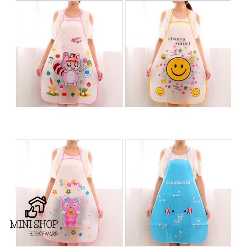 Tạp Dề Nấu Bếp Cute Chống Thấm Loại Mỏng 50x70 Cm
