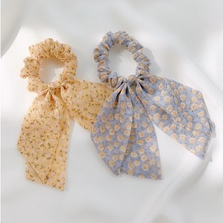 Cột tóc vải nơ đôi Petal Scrunchie