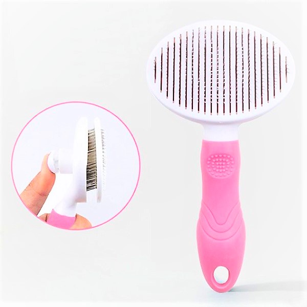 LƯỢC CHẢI LẤY LÔNG RỤNG CÓ NÚT BẤM CHO CHÓ MÈO