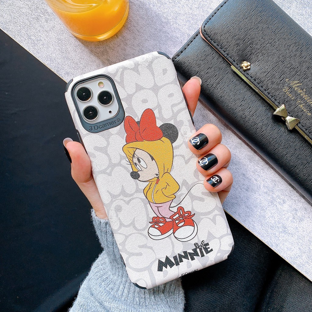 [ IPHONE ] Ốp Lưng Da IMD Mickey Couple - R099