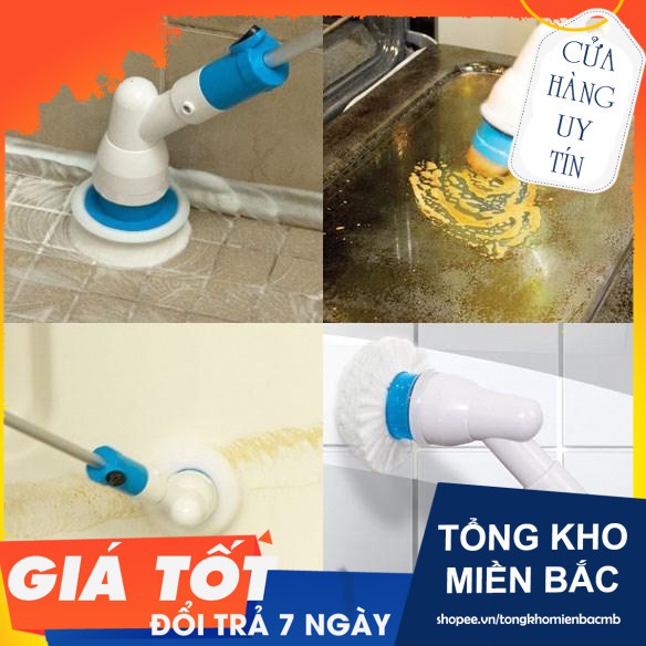 [FREESHIP] Chổi sạc điện đa năng 3 đầu Spin 300RPM- Máy Chà, tẩy rửa Vết Bẩn vệ sinh-nhà tắm Thông Minh 360 Độ