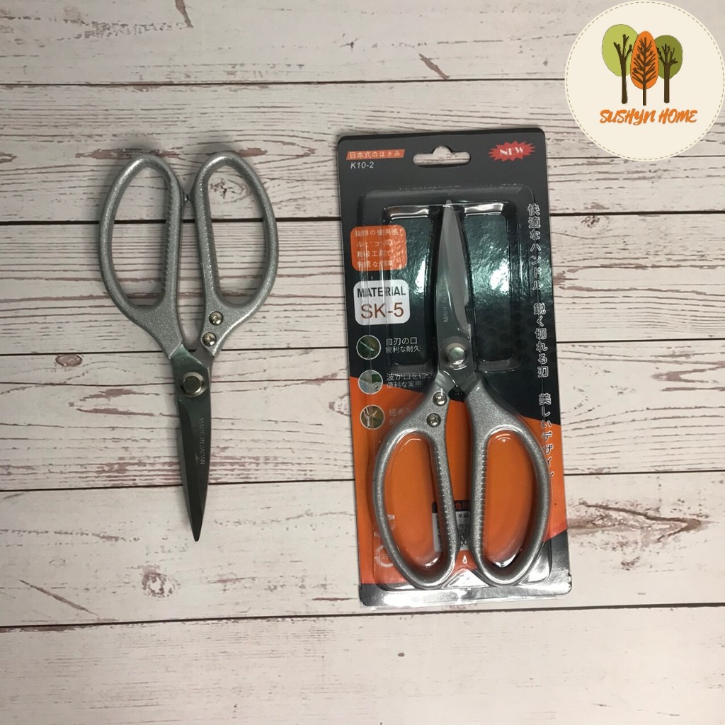 Kéo Xuất Nhật Bản Kapusi, Kéo SK5 Đa Năng, Chất Liệu Lưỡi Thép Chống Gỉ, Cán cầm chắc chắn, lưỡi sắc