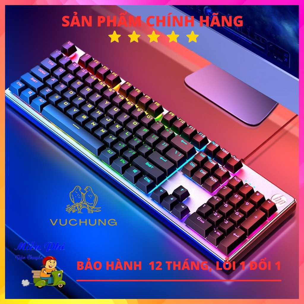 Bàn Phím Cơ HP K500, Bàn Phím Máy Tính Gaming cao cấp HP Đa Chức Năng - LED 7 Màu, 5 Hiệu Ứng Tuyệt Đẹp, Hàng Chính Hãng