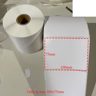 Combo 10 cuộn giấy in nhiệt 100x75 cuộn 100m