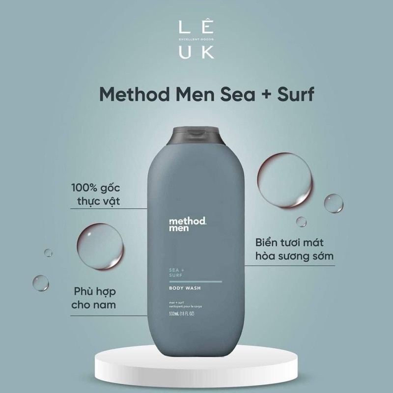 Sữa Tắm Nam Hương Biển mát - Method Men Sea + Surf