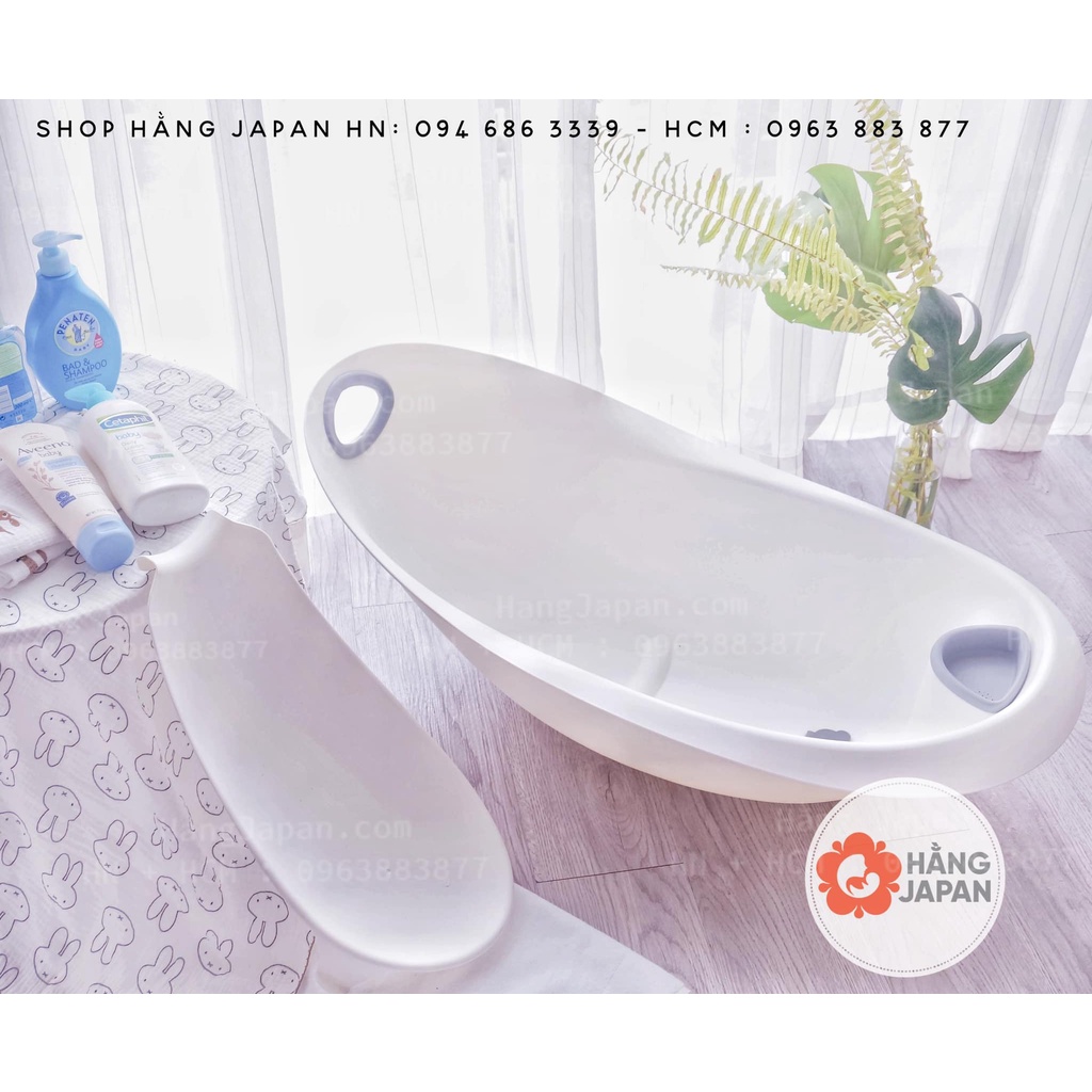 Chậu tắm phi thuyền cho bé - Chất liệu an toàn, màu kem siêu xinh 85*50*35cm