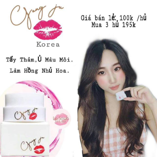 Kem Gong_ju Lip Scrub AHA - Làm hồng môi , nhũ hoa