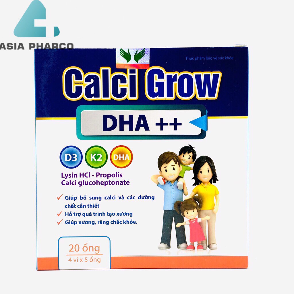 Calci Grow DHA ++ - Bổ Sung D3 K2 DHA ,Tăng Cường Hấp Thụ Cho Bé