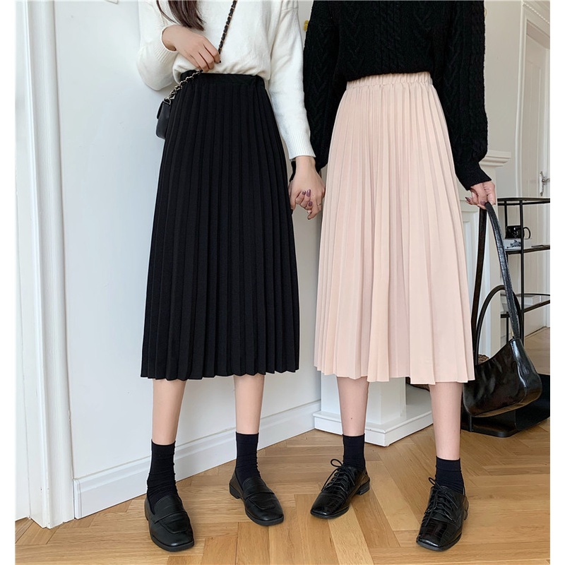 Chân váy maxi SUXI lưng cao phong cách Hàn Quốc thời trang dành cho nữ