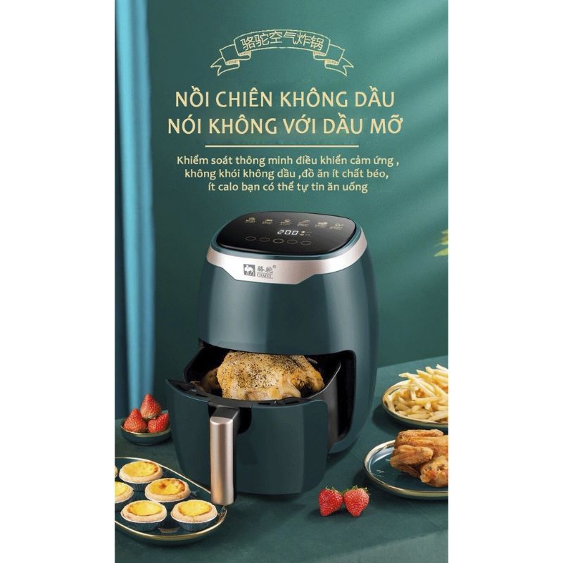 Nồi chiên không dầu Camel 6l cảm ứng màu xanh mẫu mới nhất - Nồi chiên |  DienMayHoangNgan.com