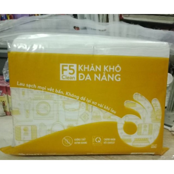 Khăn khô đa năng F5 clean 500g cho bé Siêu thấm Siêu bền đa công dụng