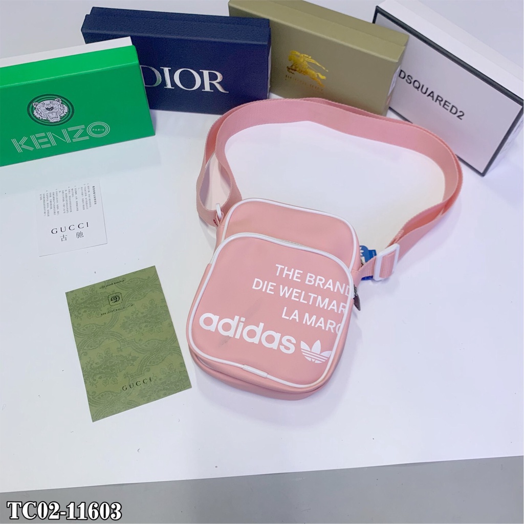 Túi Đeo Chéo Adidas Hàng Xuất Dư  - Bag Đeo Chéo Nam Nữ Nhiều Màu Phối Hoạ Tiết Logo In Chữ Nổi