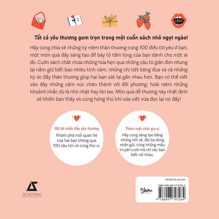 Sách - 100 Điều Tôi Yêu Ở Bạn