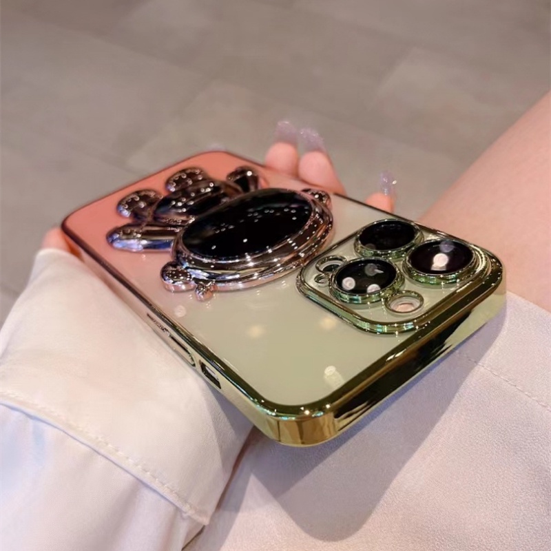 Ốp Điện Thoại PC + Kính Cường iPhone 14 13 12 11 Pro max 14 plus case ốp lưng điện thoại iphone 14 promax Lực Màu Gradient Sang Trọng Chống Bụi Bẩn / Sốc Cho iP 14 13 12 Pro Max Plus