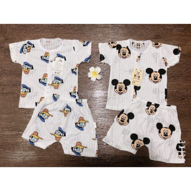 Bộ cotton giấy cộc tay cho bé