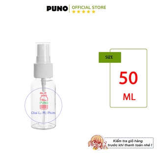 Chai nhựa pet nắp phun sương 50ml
