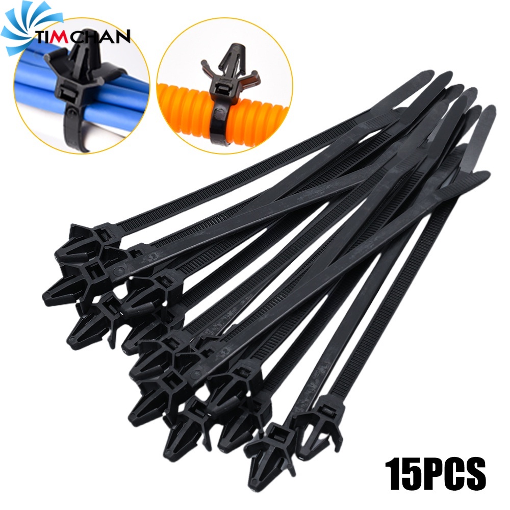 Bộ 15 Dây Buộc Cố Định Ống Xe Hơi Màu Đen Tiện Dụng