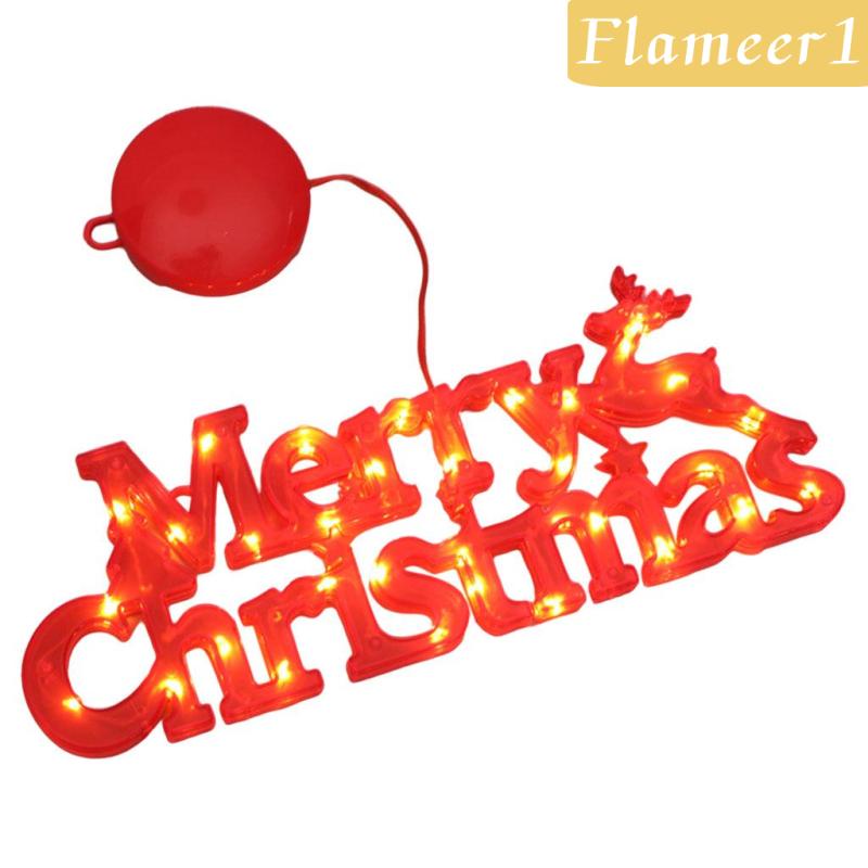 [Flameameer1] Đèn LED Hình Chữ Merry Christmas Trang Trí Giáng Sinh