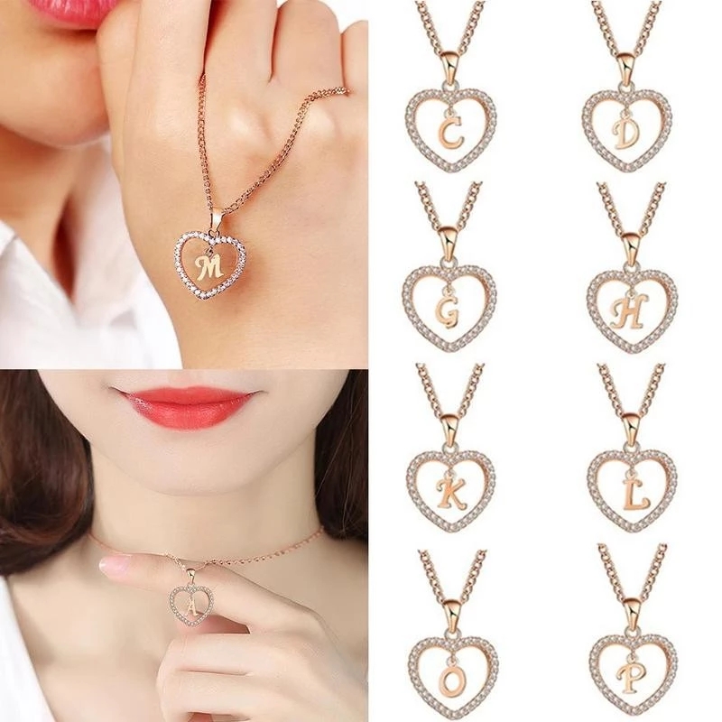 vòng cổ Hợp Kim 26 Chữ Cái Xinh Xắn Cho Nữ