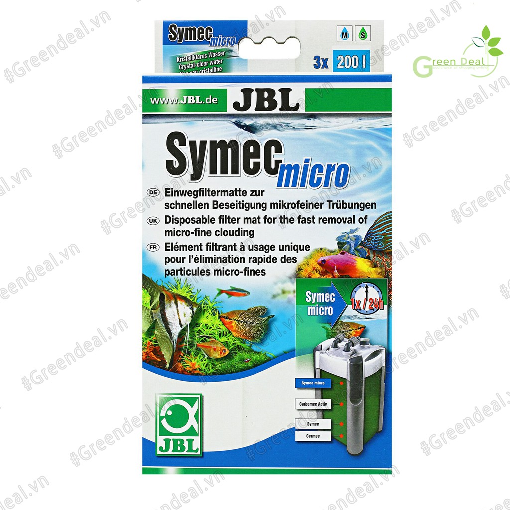 JBL - Symec Micro | Bông lọc bụi mịn, tảo nước xanh trong nước hồ cá thủy sinh