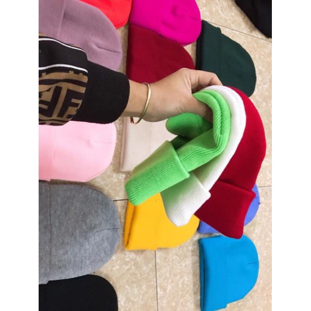 Mũ Len Hàn Quốc  Beanie Nhiều Màu ( Sỉ Tận Gốc )