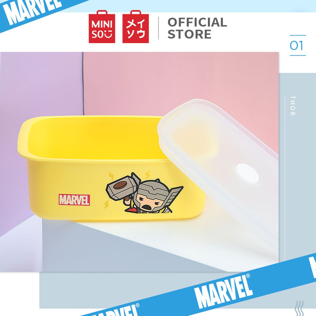 [Mã LIFECPMALL giảm 12% đơn 250K] Hộp nhựa bento Miniso in hình Marvel 950ml - Hàng chính hãng