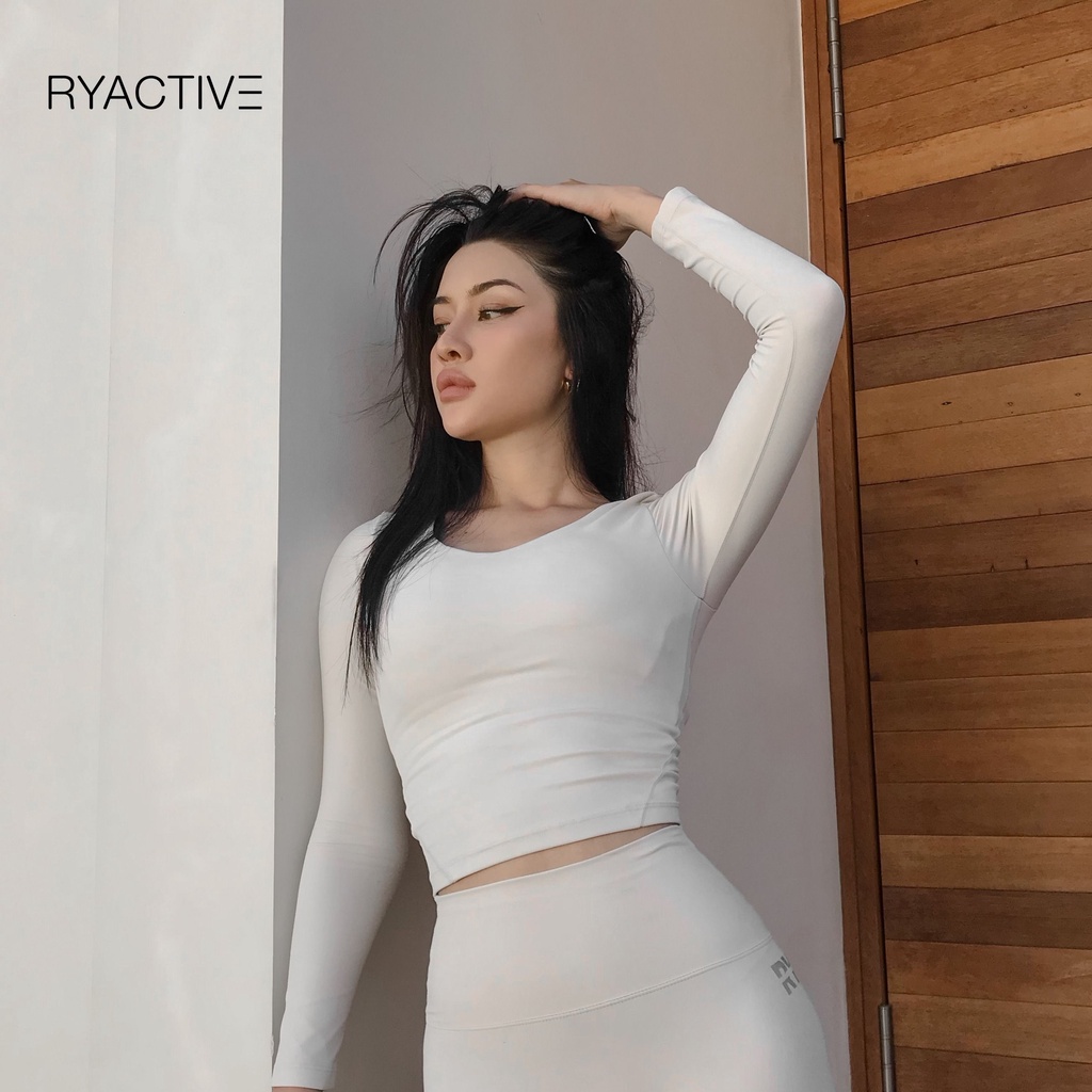 Áo thun tay dài RYACTIVE - RYASOFT LONGSLEEVES TEE Coconut cream