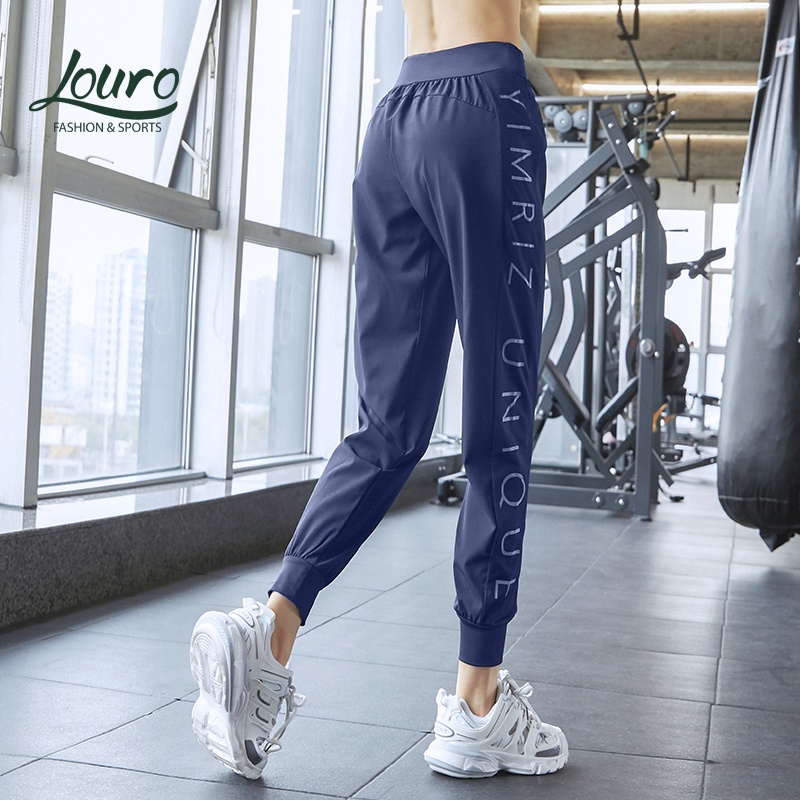 Quần Jogger nữ Louro QL101, mẫu quần tập gym nữ dáng rộng che mọi khuyết điểm, phù hợp tập luyện, đi chơi, leo núi