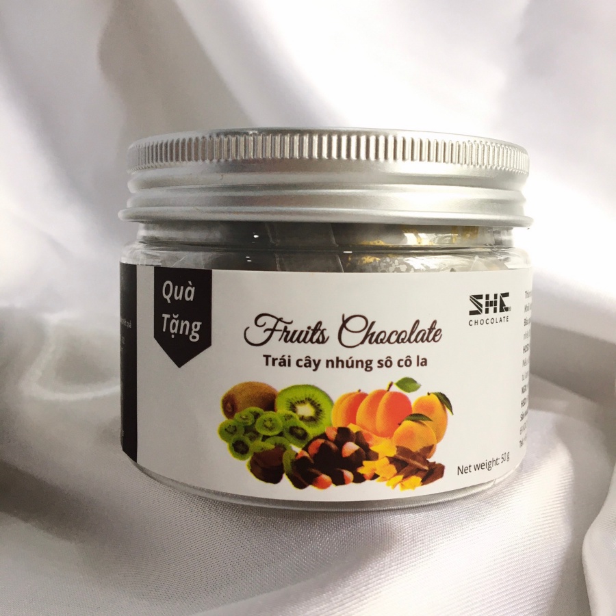 [Giá dùng thử] Socola nhúng trái cây thập câm 4 vị - Hũ pet 50g - SHE Chocolate - Hương vị thơm ngon, tốt cho sức khỏe