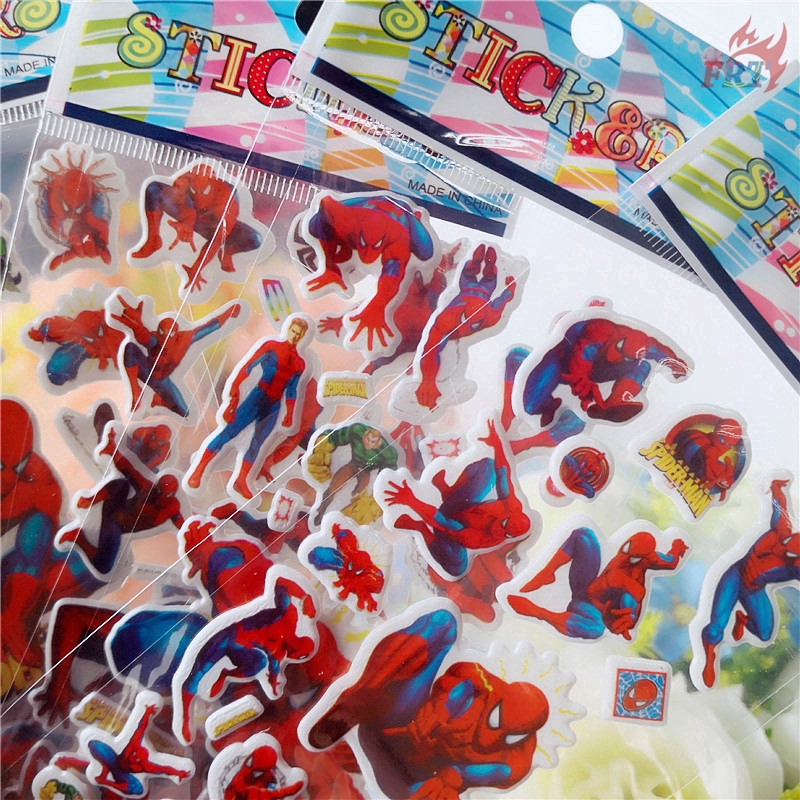 Set 1/5 Tấm Hình Dán 3d Người Nhện