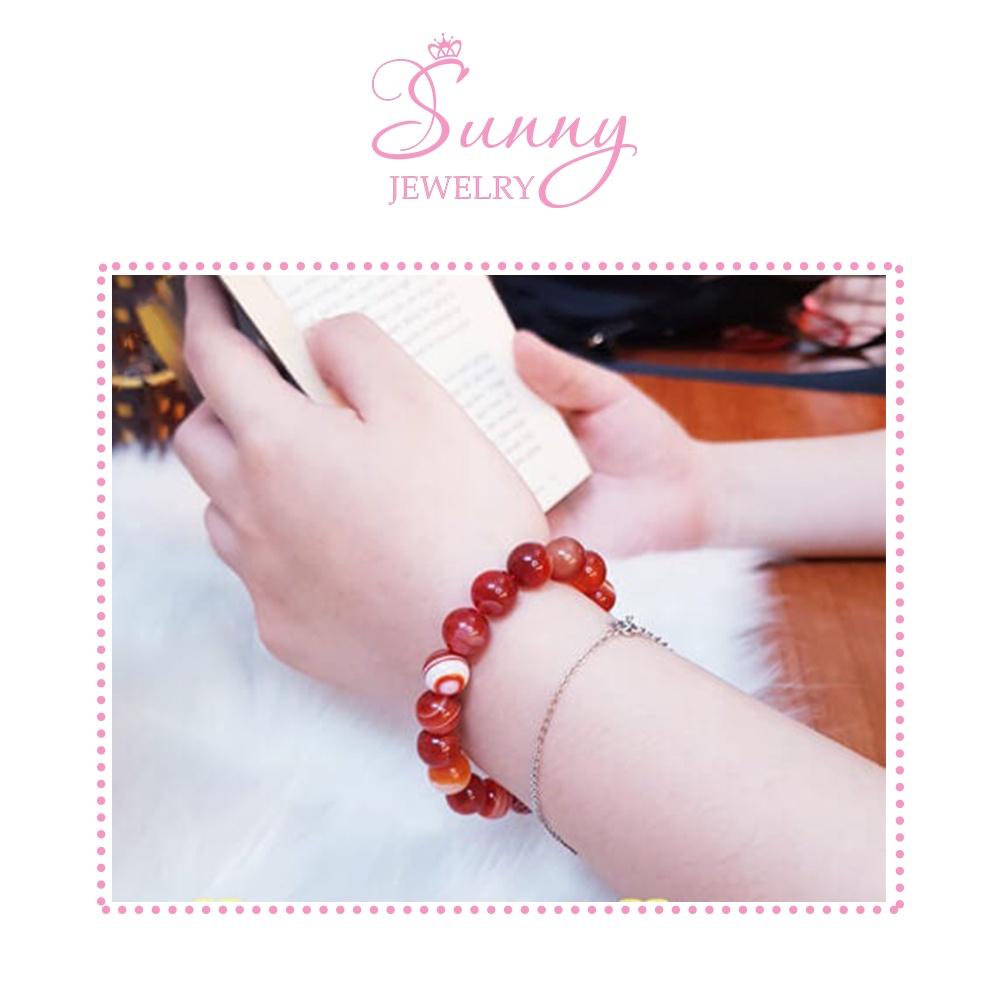 Vòng tay phong thủy may mắn màu đỏ A019, vòng tay nữ hợp mệnh hỏa mệnh thổ - Sunny Jewelry