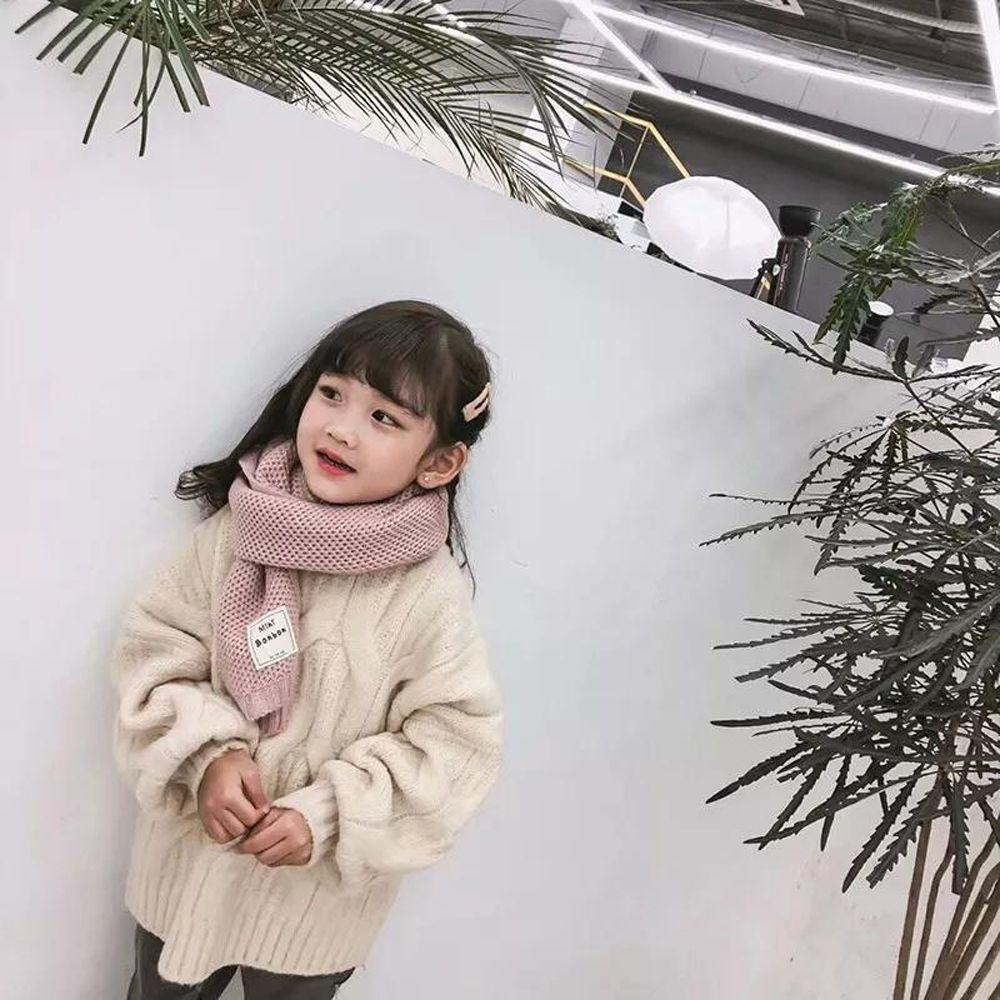 Anemone Khăn Choàng Cotton Màu Trơn Giữ Ấm Đa Năng Cho Trẻ Em