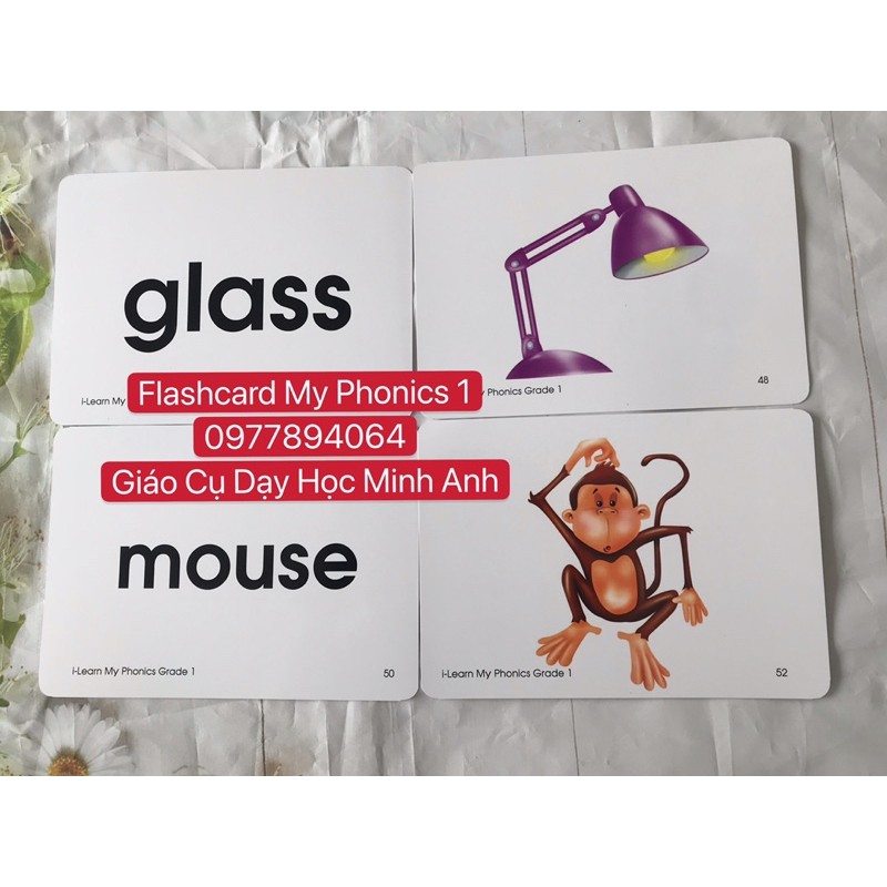 Flashcards  My Phonics 1☘️52 thẻ thiết kế hai mặt  siêu bền đẹp 💯