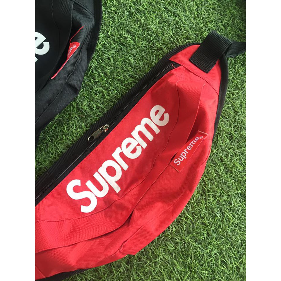 Túi bao tử SUPREME đỏ/đen | BigBuy360 - bigbuy360.vn