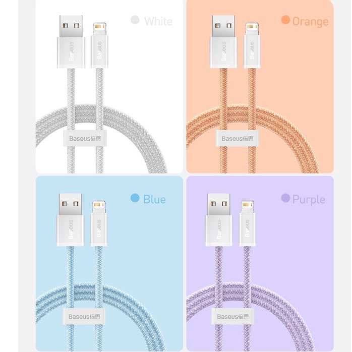 Cáp Sạc Nhanh iPhone Ipad Baseus Cafule Siêu Bền | Kèm Dây Velcro Giữ Cáp -  Cáp sạc iPhone 5/6/7/8/X/XS/XS /11