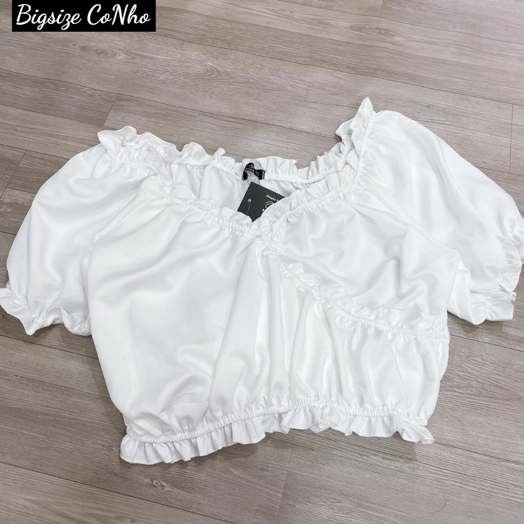 Áo Kiểu Bigsize nữ Tay Phồng Cột Nơ cách điệu phía trước AT11