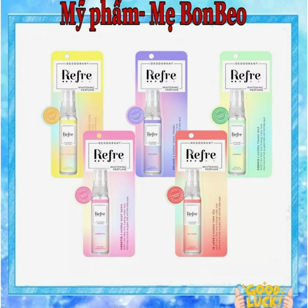 Xịt khử mùi dưỡng trắng hương nước hoa Refre 30ml