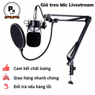 Chân kẹp mic và màng lọc thu âm Microphone NB35 - Giá đỡ kẹp bàn gắn micro livestream