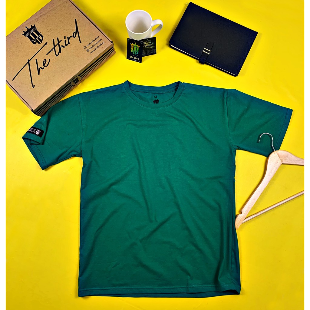 Áo thun nam cổ tròn The Third vải Cotton co giãn,dày dặn, form rộng B02