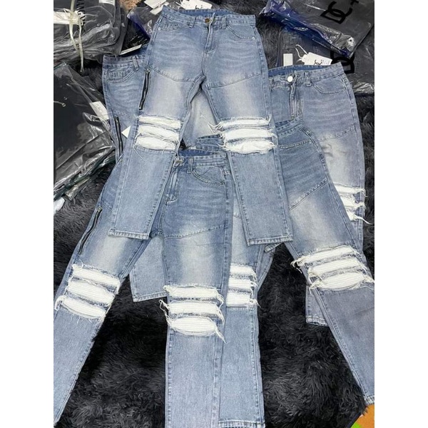 Quần jean nam MIKENCO Distressed Jeans