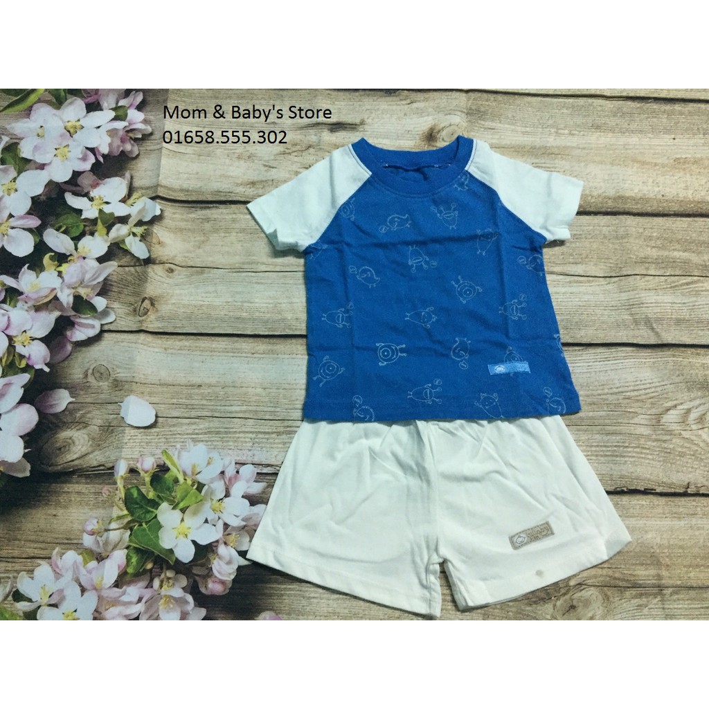 Bộ áo cộc tay Raglan quần đùi basic cho bé trai Lullaby