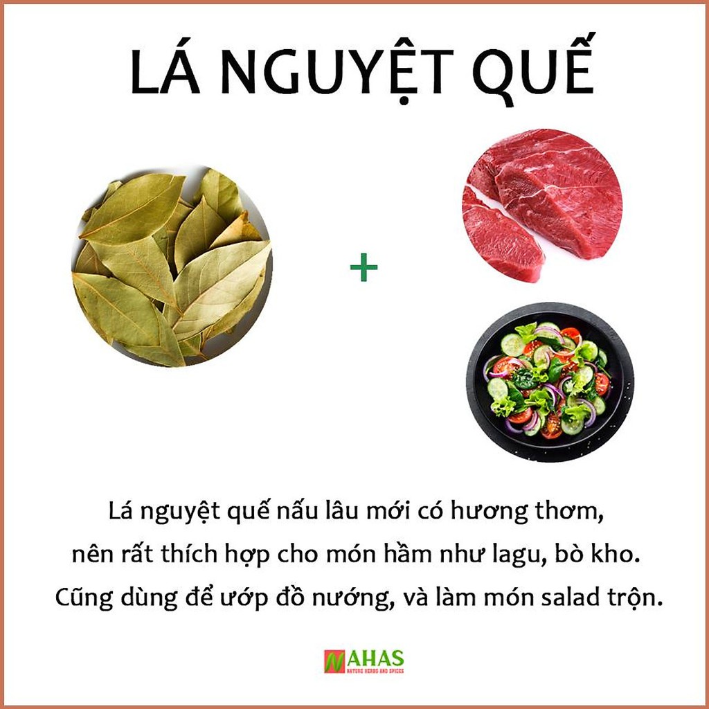 Lá nguyệt quế (Bay leaves) AB - 15G - ướp thịt, dùng làm gia vị, nấu xốt, làm bánh, nấu mỳ ý - Foodland