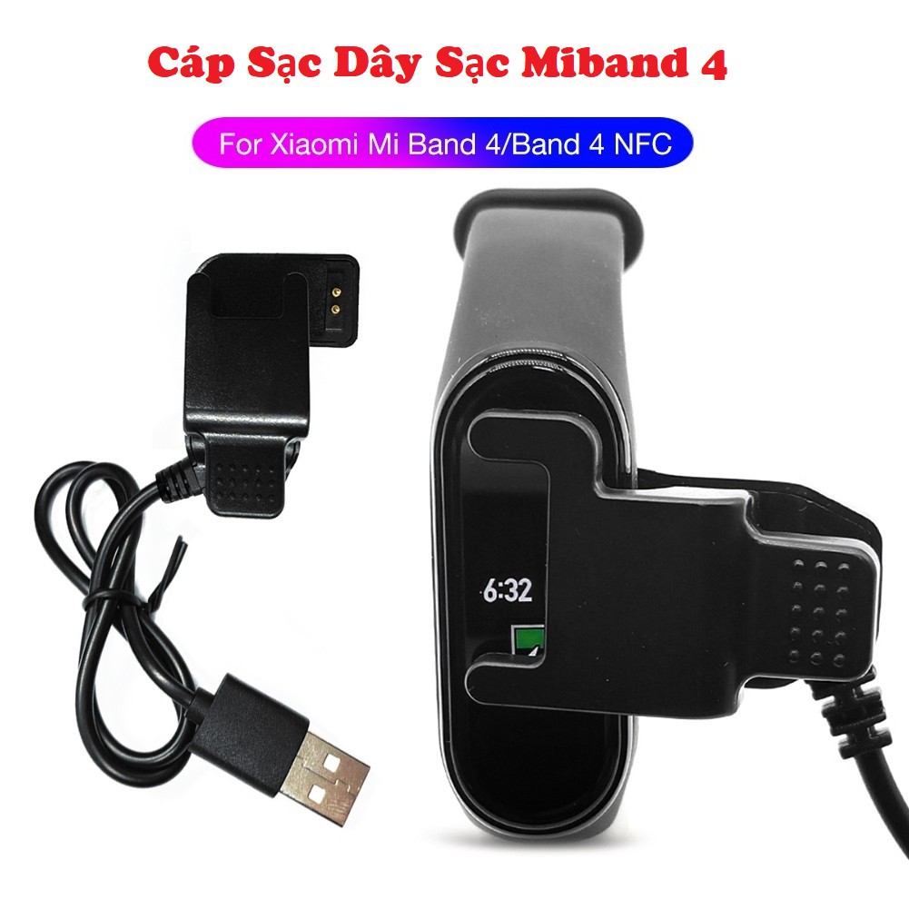 Cáp sạc Miband 4, Xiaomi Miband 4, mi band 4 miband4 sạc kẹp không cần tháo dây