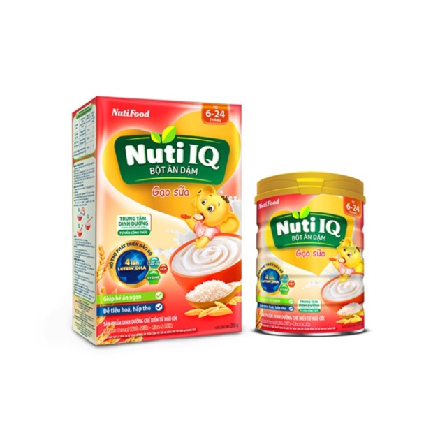 NutiIQ Bột ăn dặm gạo sữa