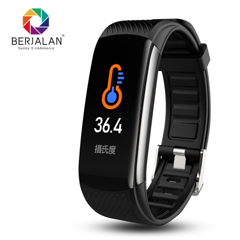2020 Đồng hồ đeo tay thông minh nhiệt độ cơ thể mới IP67 Máy đo nhịp tim không thấm nước Smartband Dây đeo cổ tay Thể dục theo dõi sức khỏe BSW98
