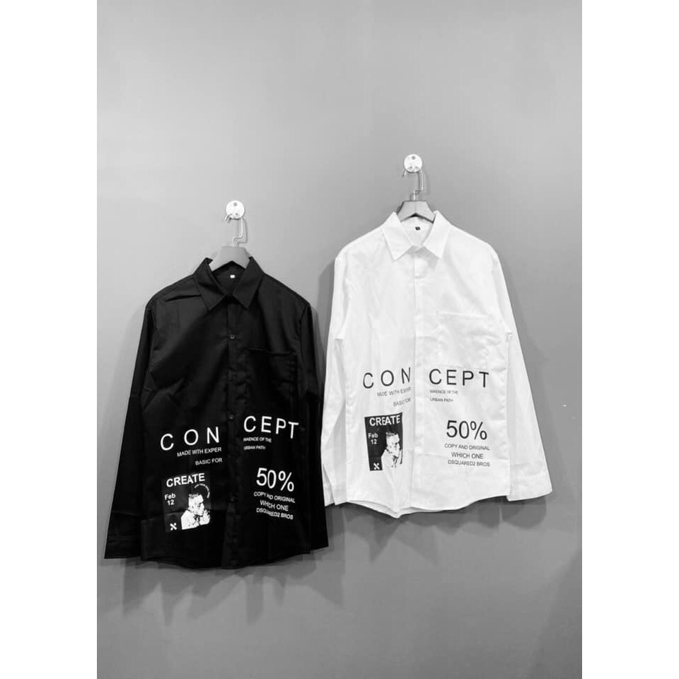 Áo sơ mi tay dài nam nữ CONCEPT