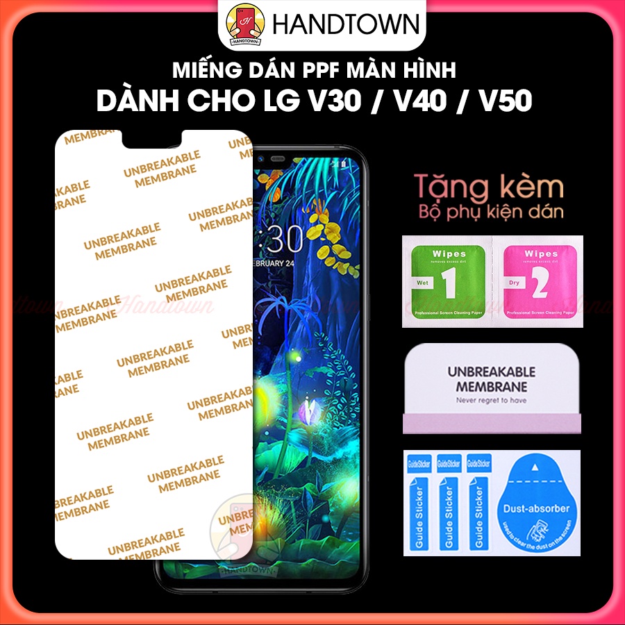 Miếng Dán Màn Hình PPF LG V30 V40 ThinQ V50 ThinQ Kính Cường Lực Dẻo Trong Suốt Chống Va Đập Chống Trầy Xước