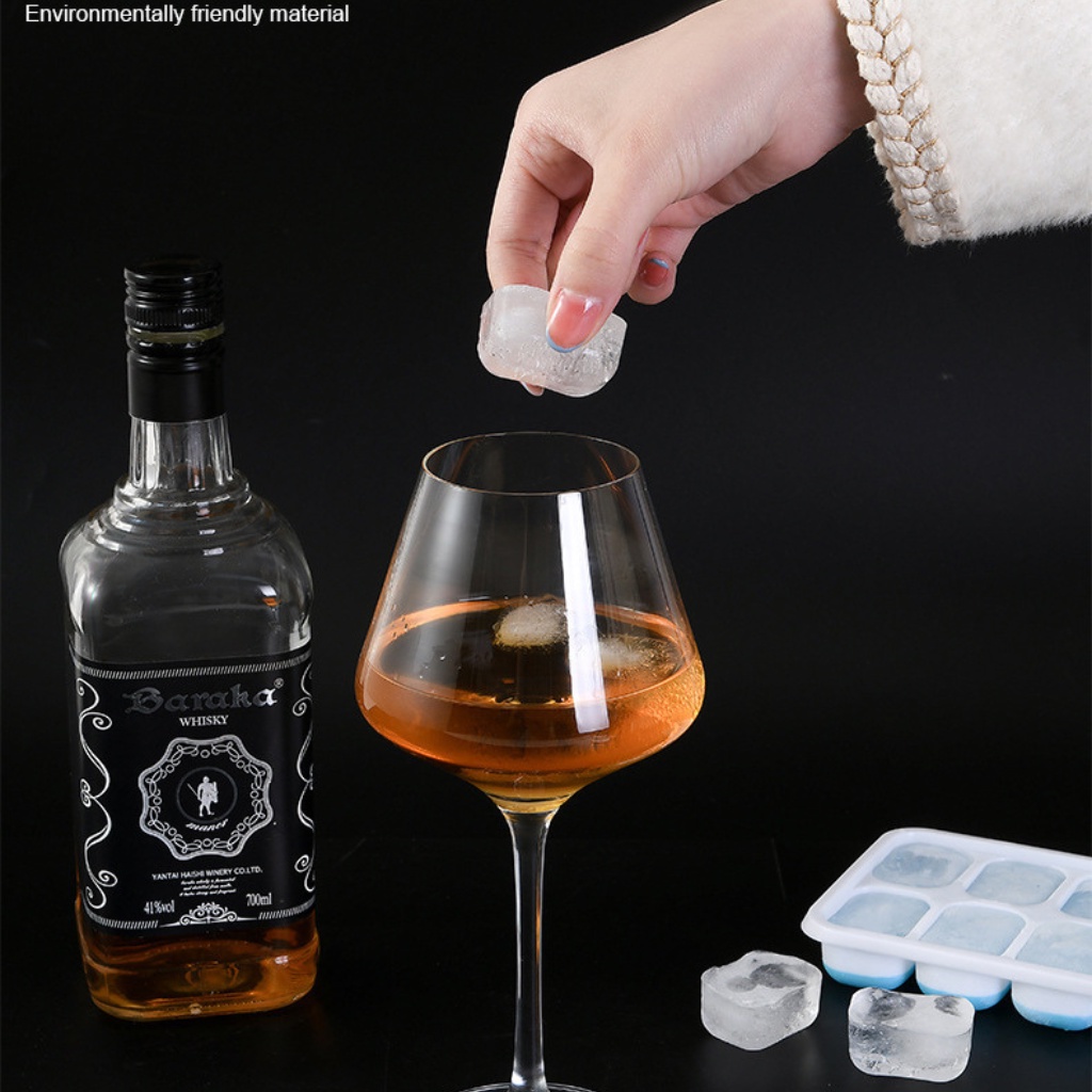 Khay đá/ khuôn làm thạch nhựa silicon có nắp đậy 14 viên cao cấp giá rẻ